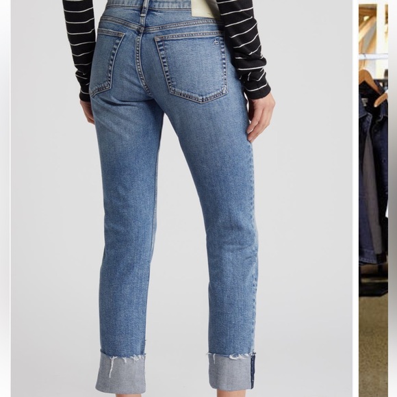 🆕 💚 Rag & Bone | Dre Low Rise Slim Boyfriend Jeans Size 31. NWT. - Picture 3 of 3